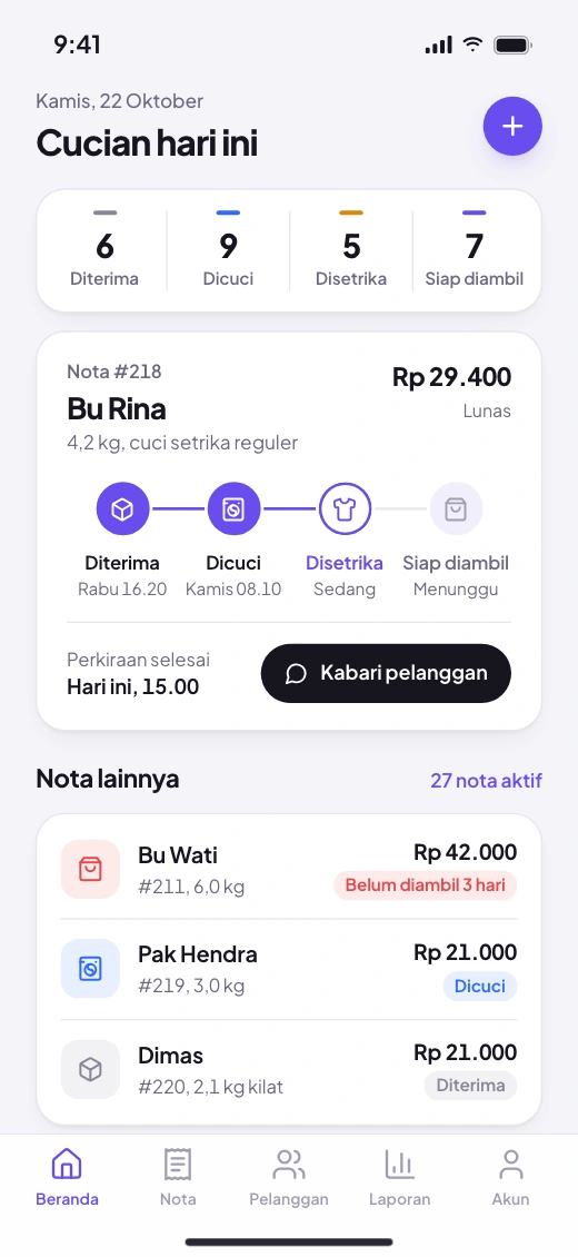 Aplikasi laundry